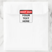 KEEP OUT SIGN, template, squared version Vierkante Sticker (Tas)