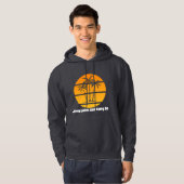 Keep Palm and Carry On - Tropische zonsondergang Hoodie (Voorkant volledig)