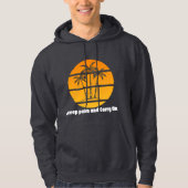 Keep Palm and Carry On - Tropische zonsondergang Hoodie (Voorkant)