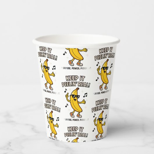 Keep Peelin  Cloth Napkin Papieren Bekers (Voorkant)