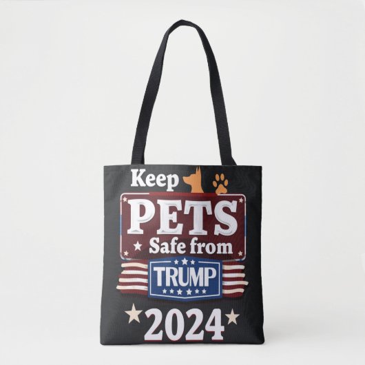 Keep Pets Safe From Trump 2024 for Pet Lovers Tote Bag (Voorkant)