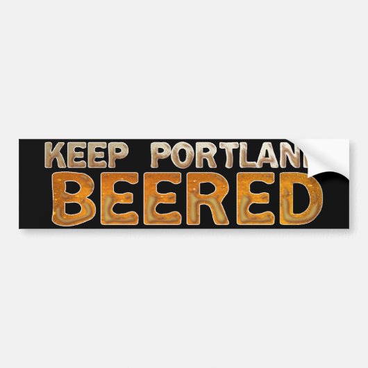Keep Portland Beered 3 Bumpersticker (Voorkant)