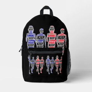 Keep Running All over print rugzak