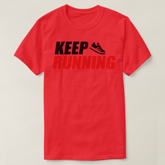 Keep Running Inspiration Typografie T-shirt (Design voorkant)