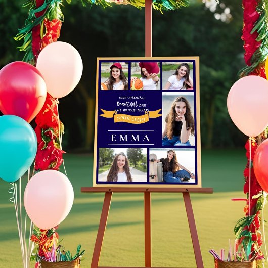 Keep Shining Quote Multi Photo Afstuderen Foto Perfect Poster