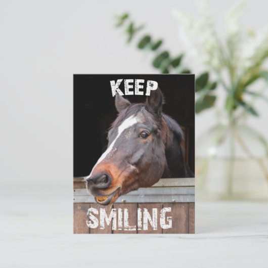 Keep Smiling! Briefkaart (Staand voorkant)