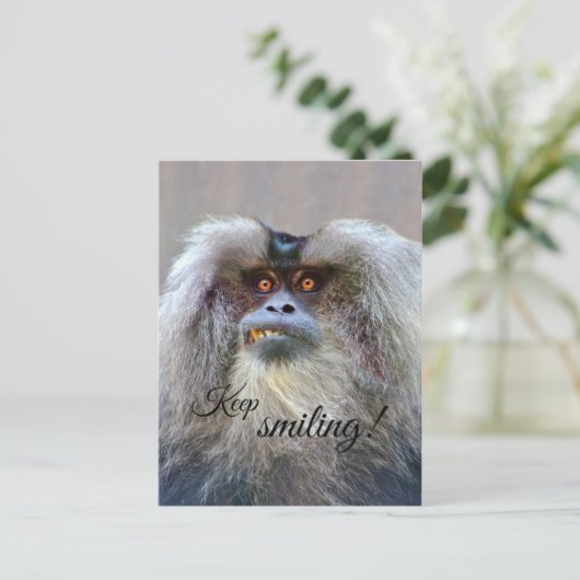 Keep smiling! briefkaart (Staand voorkant)