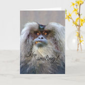 Keep smiling - even in corona times. kaart (Gele Bloem)