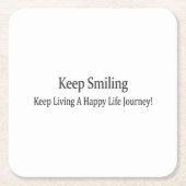 "Keep Smiling" Schattige ontwerp. Bestel nu Kartonnen Onderzetters (Voorkant)