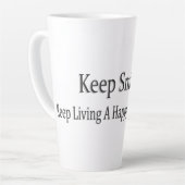 "Keep Smiling" Schattige ontwerp. Bestel nu Latte Mok (Linkerhoek)