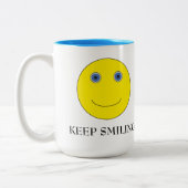 Keep Smiling Tweekleurige Koffiemok (Links)