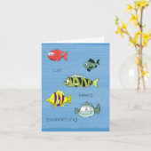 Keep Swimming Fish card Kaart (Gele Bloem)