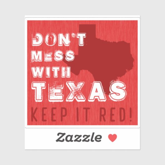 Keep Texas RED-autosticker - Texas GOP sticker (Vel)