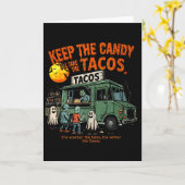 Keep The Candy Ill Take The Tacos - Halloween Taco Kaart (Gele Bloem)