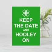 'Keep the Date and Hooley On'-uitnodiging Kaart (Staand voorkant)