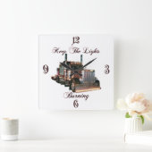 Keep the Lights Burning Vierkante Klok (Huis)