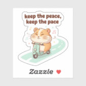 Keep the Peace, Keep the Pace – Cute Scooter Sticker (Vel)