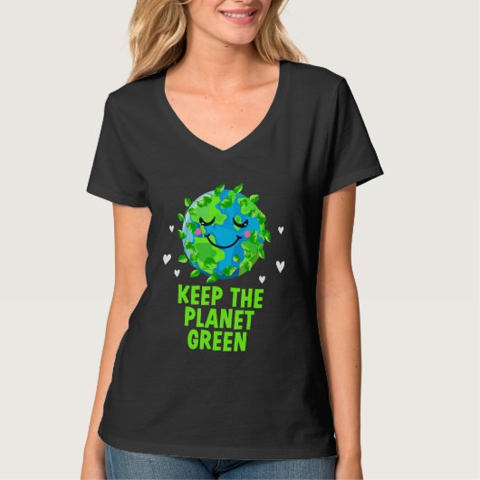 Keep the Planet Green Ecology Trees Ecosystem Wood T-shirt (Voorkant)