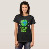 Keep the Planet Green Ecology Trees Ecosystem Wood T-shirt (Voorkant volledig)