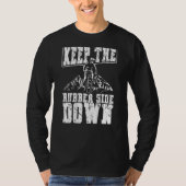 Keep The Rubber Side Down Backprint Mtb T-shirt (Voorkant)
