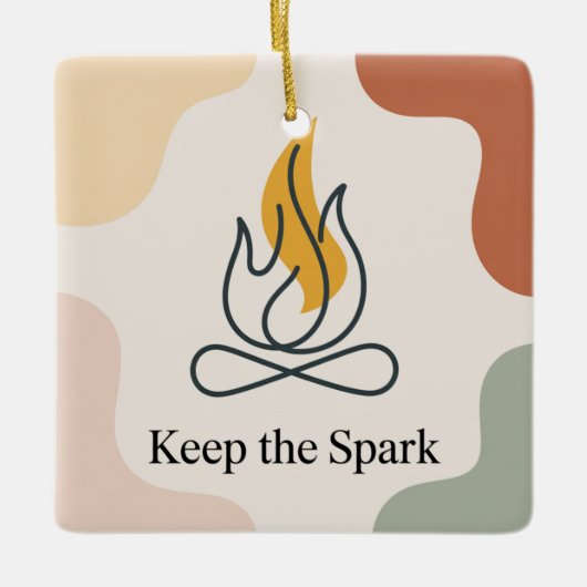 Keep The Spark Keramisch Ornament (Voorkant)