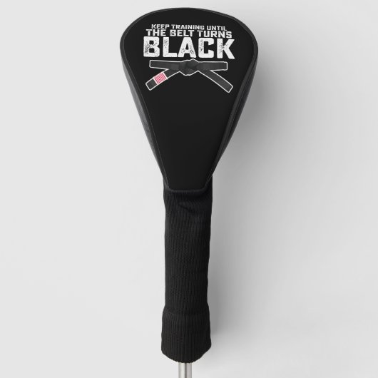 Keep Training Until The Belt Turns Black Golfheadcover (Voorkant)