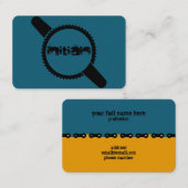 Keep Turning That Crank Blue Orange Visitekaartje (Voorkant / Achterkant)