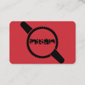 Keep Turning That Crank Red Pink Visitenkarte Visitekaartje (Voorkant)