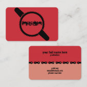 Keep Turning That Crank Red Pink Visitenkarte Visitekaartje (Voorkant / Achterkant)