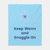 Keep warm and snuggle on throw fleece deken (Voorkant)