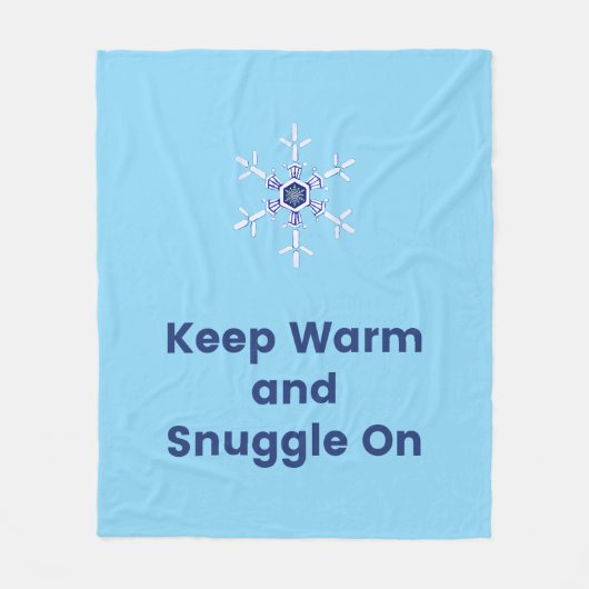 Keep warm and snuggle on throw fleece deken (Voorkant)