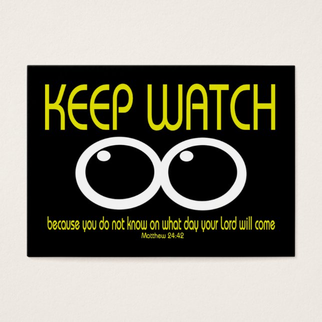 KEEP WATCH - Matthew 24:42 Tract Kaarten / Visitekaartjes (Voorkant)
