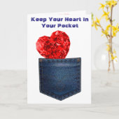 Keep Your Heart In Your Pocket Kaart (Gele Bloem)
