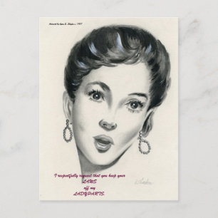 Keep your LAWS off my LADYPARTS postcard Briefkaart