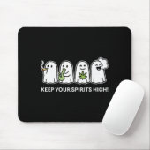 Keep Your Srits High Ghost Smoking Weed Halloween  Muismat (Met muis)