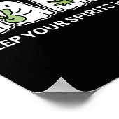 Keep Your Srits High Ghost Smoking Weed Halloween  Poster (Hoek)