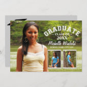 Keepaardje 3 Foto Moderne Text Overlay Afstuderen Kaart (Voorkant / Achterkant)