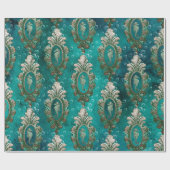  keepaardjes op lichtgroen cadeaupapier (Vlak)