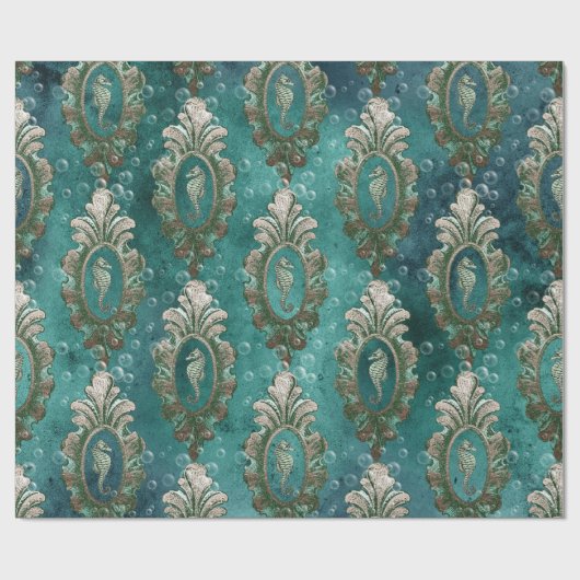  keepaardjes op lichtgroen cadeaupapier (Vlak)