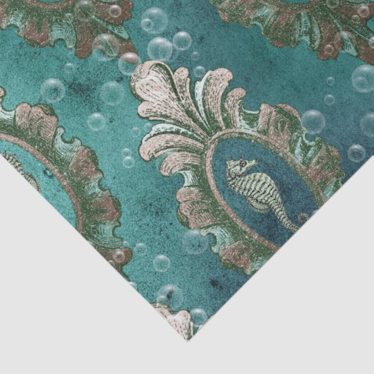 keepaardjes op lichtgroene ontkoppeling tissuepapier (Detail)