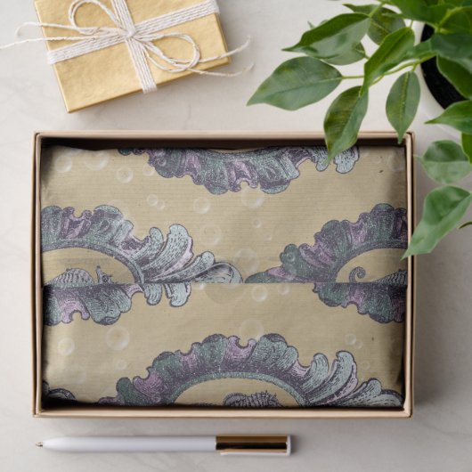 keepaardjes op Tan-achtergrond Tissuepapier (Geschenk)