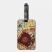  keepaardvlindercollage bagagelabel (Achterkant verticaal)