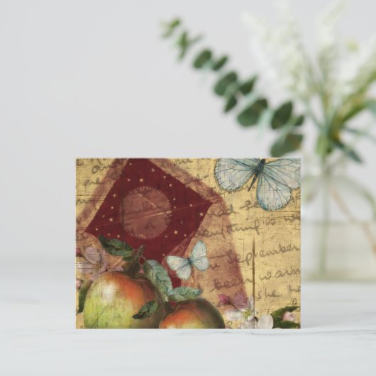 keepaardvlindercollage briefkaart (Staand voorkant)