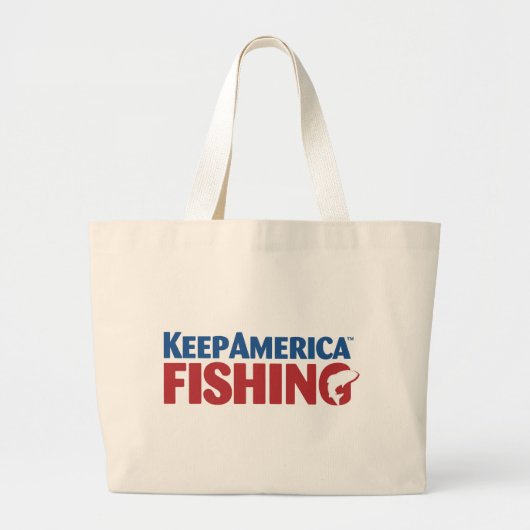 KeepAmericaFishing Color.pdf Grote Tote Bag (Voorkant)