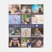Keepasje Best Ma Ever Photo Collage Moederdag Fleece Deken (Voorkant)