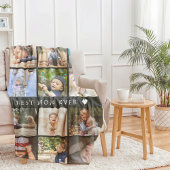 Keepasje Best Ma Ever Photo Collage Moederdag Fleece Deken