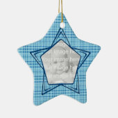 Keepasje Blue Baby's eerste kerstOrnament Keramisch Ornament (Rechts)