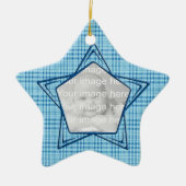 Keepasje Blue Baby's eerste kerstOrnament Keramisch Ornament (Voorkant)