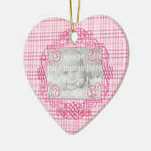 Keepasje Pink Baby's eerste kerstversiering Keramisch Ornament (Links)