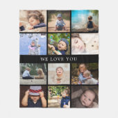 Keepasma oma 12 Foto's Moederdag medium Fleece Deken (Voorkant)